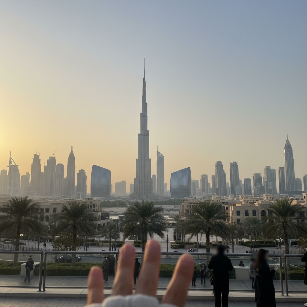 두바이 스카이라인 전경