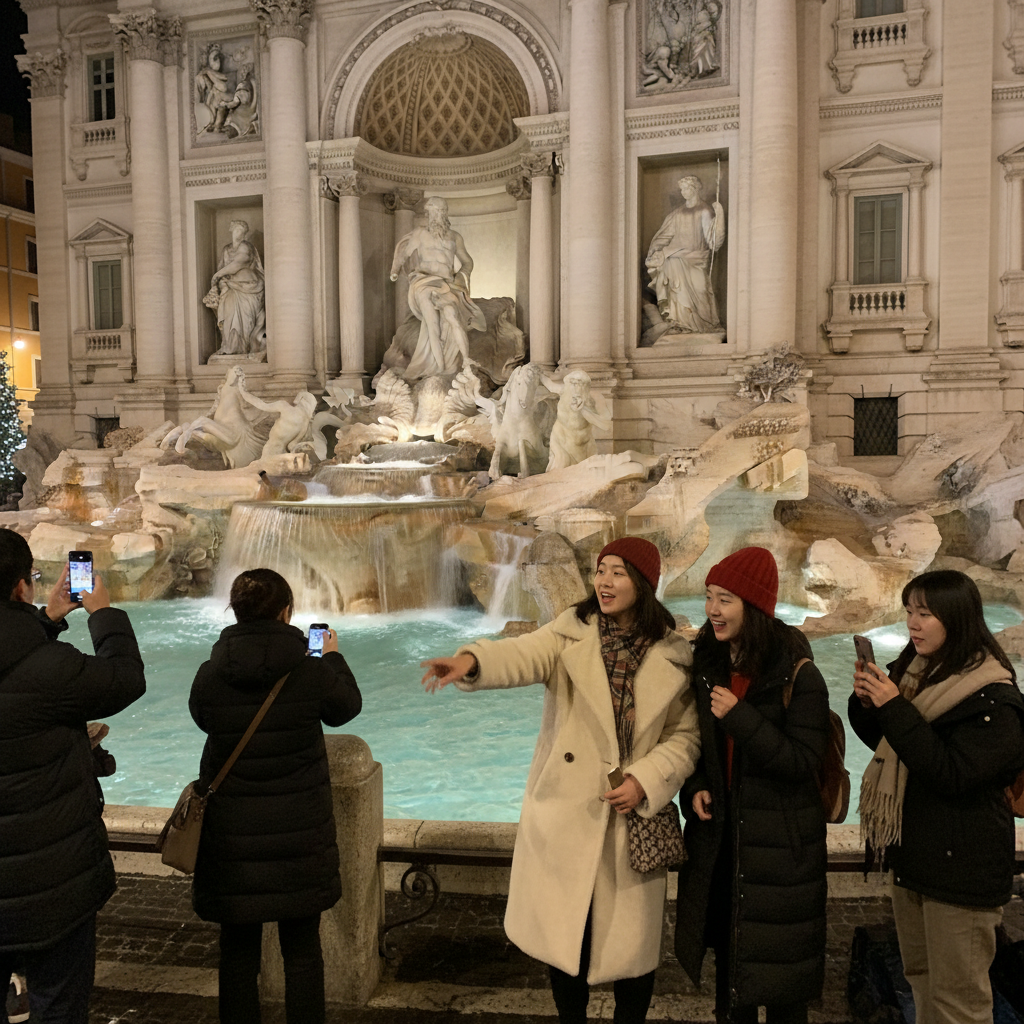 밤의 트레비 분수