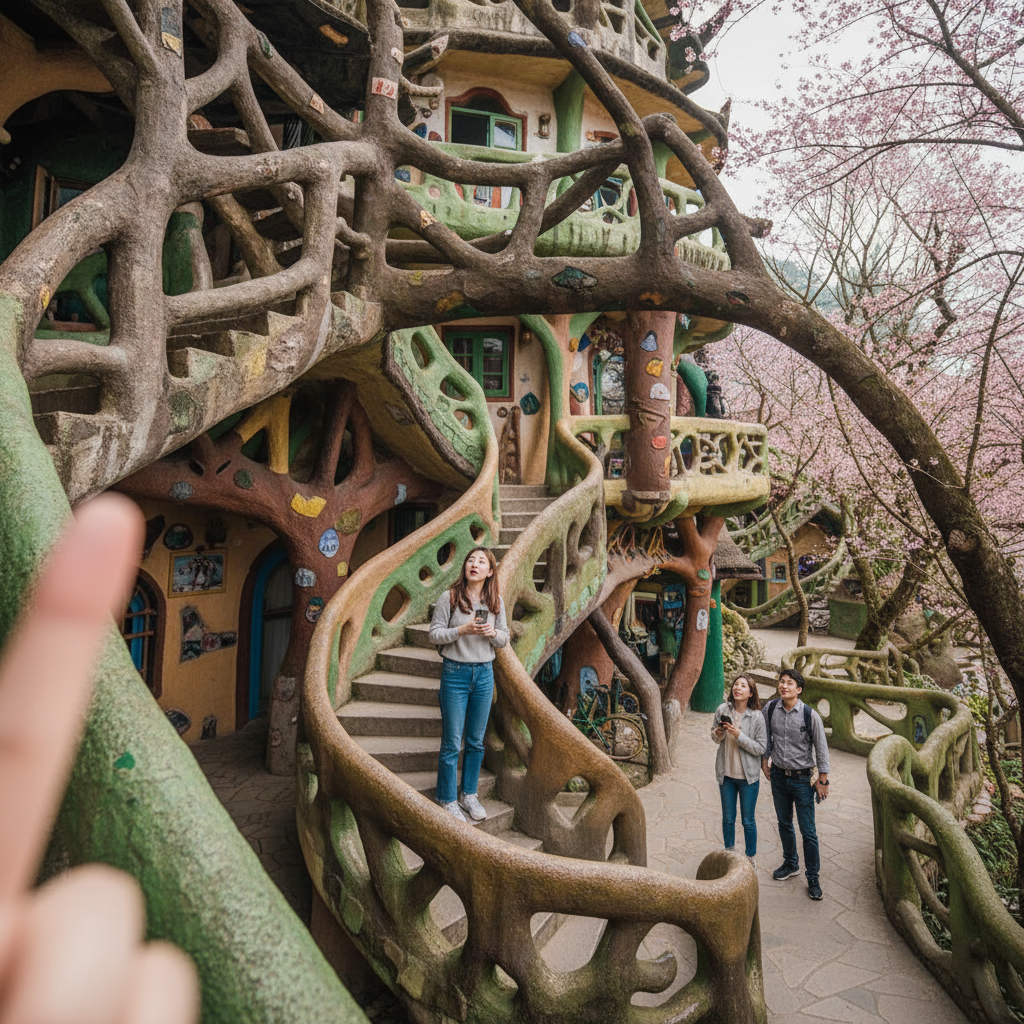 크레이지 하우스의 독특한 건축 양식과 내부 구조