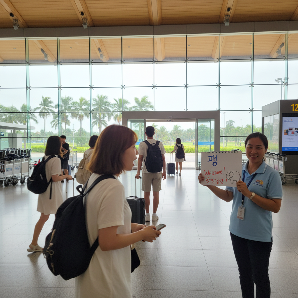 치앙마이 공항 도착 모습