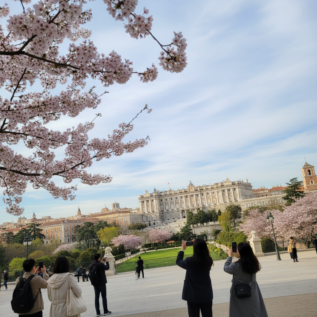 마드리드 시내 전경과 왕궁