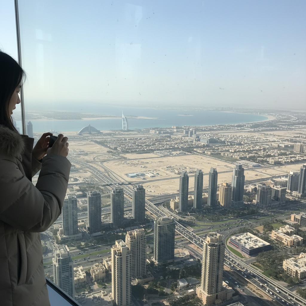 버즈 칼리파 전망대에서 본 두바이 전경