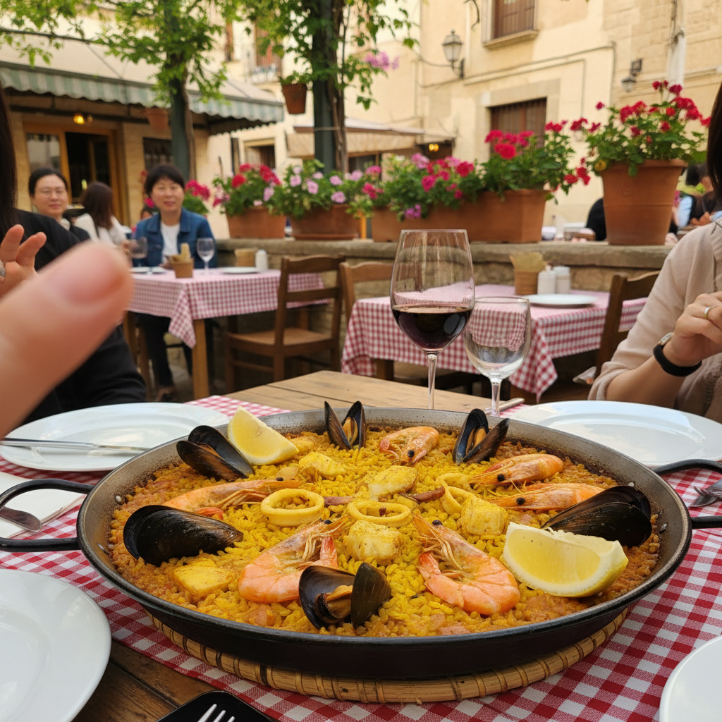 스페인 발렌시아 정통 해물 파에야와 와인