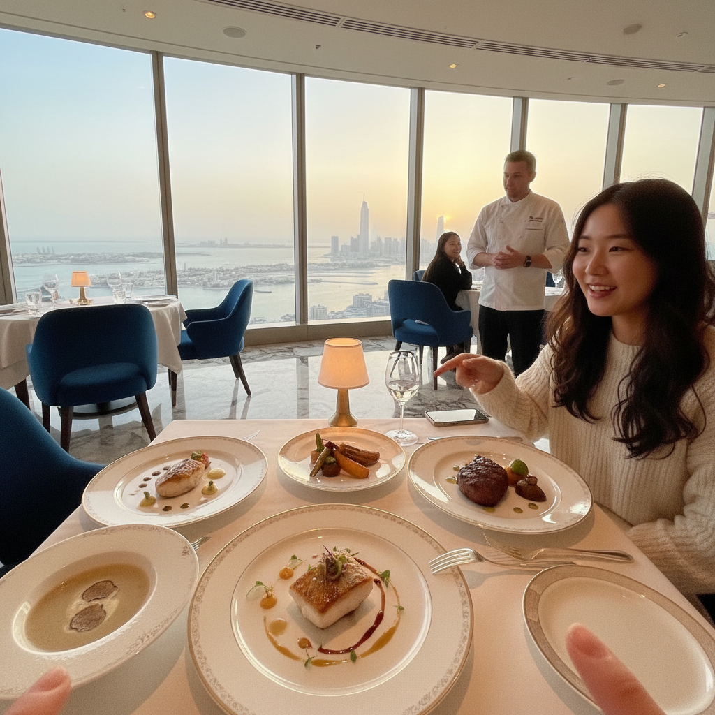 알 문타하 레스토랑의 프리미엄 식사