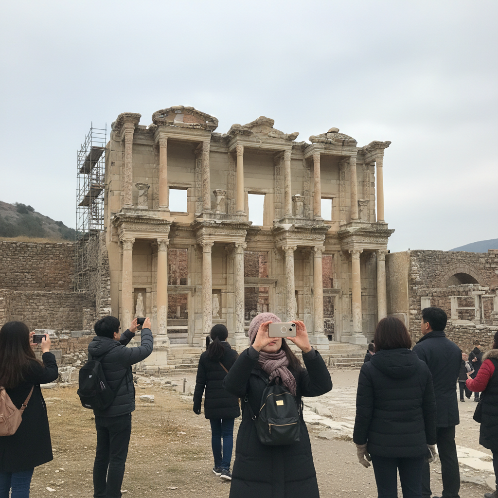 에페소 유적지의 셀수스 도서관 전경