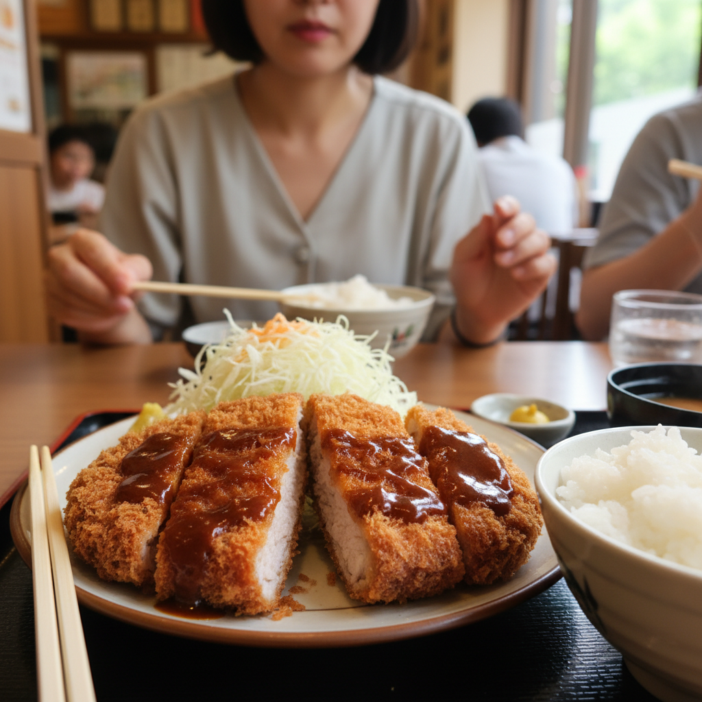 두툼하고 바삭한 일본식 돈까스
