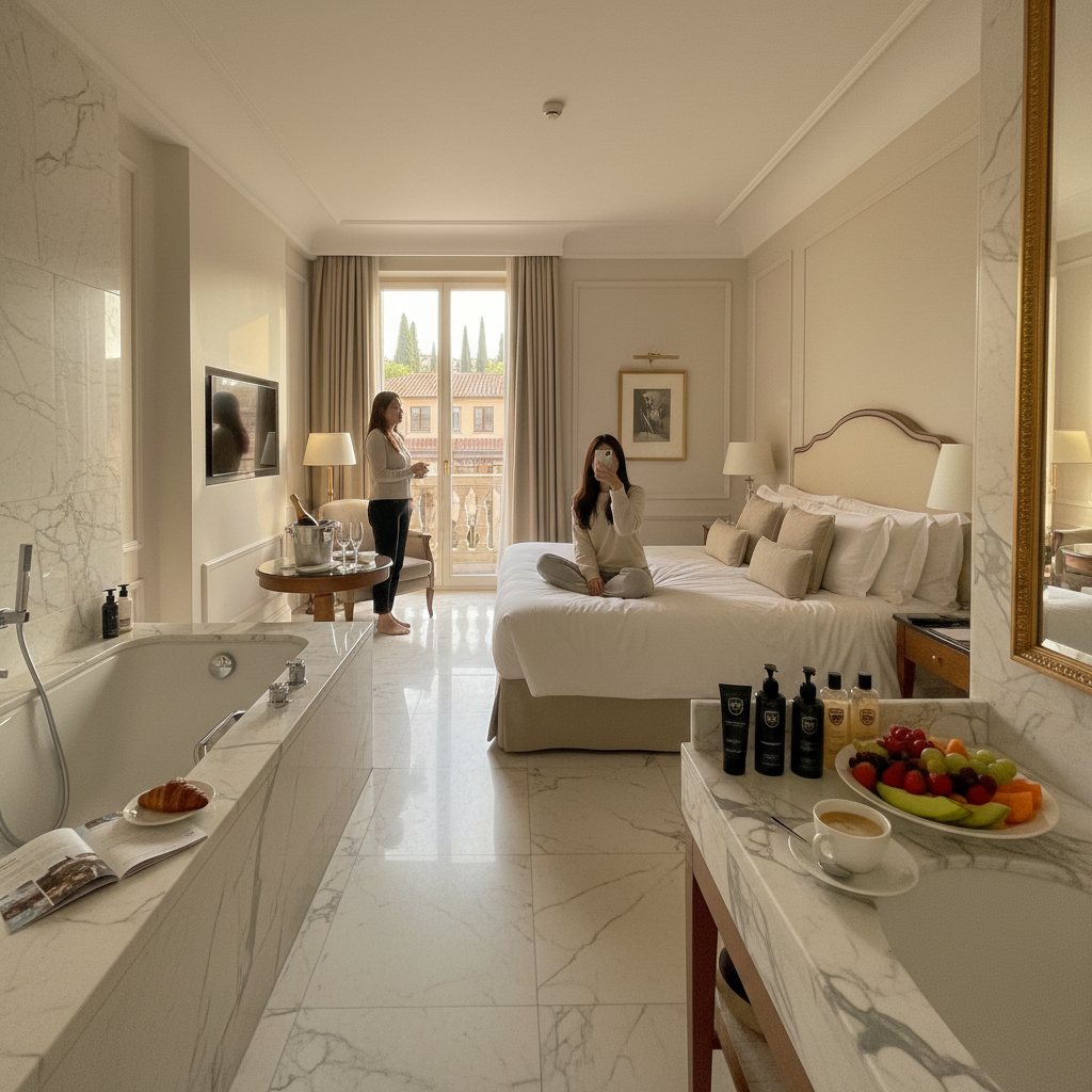 럭셔리 호텔 스위트룸 전경