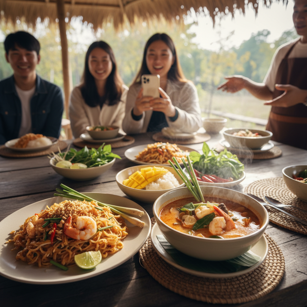 쿠킹클래스에서 직접 만든 태국 요리들