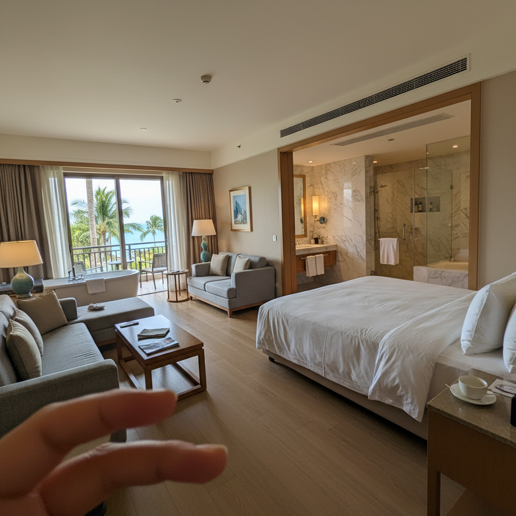 샹그릴라 막탄 리조트 오션 윙 스위트룸 내부