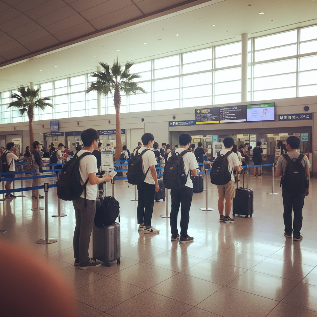 나리타 공항 도착 모습
