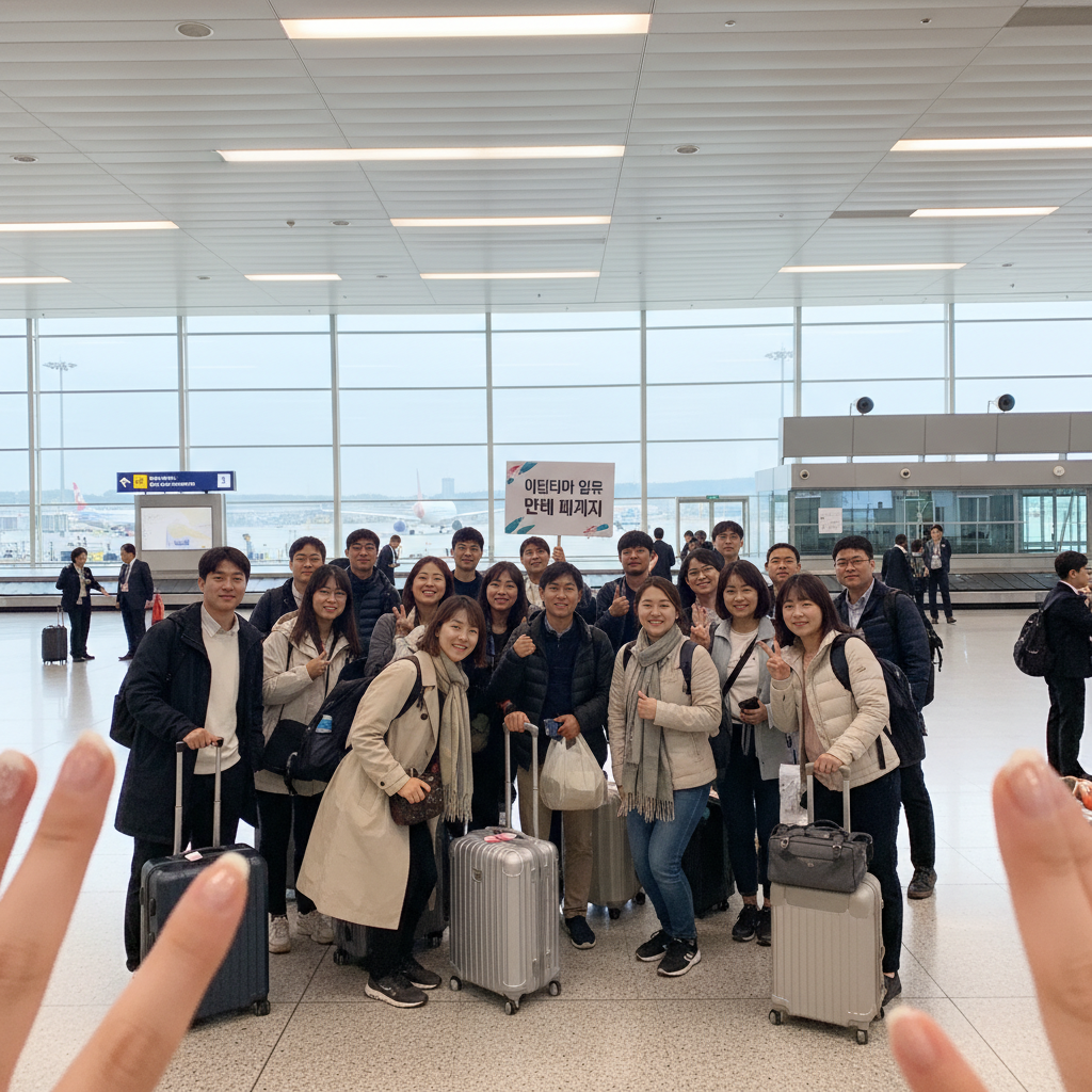 로마 공항 도착 사진
