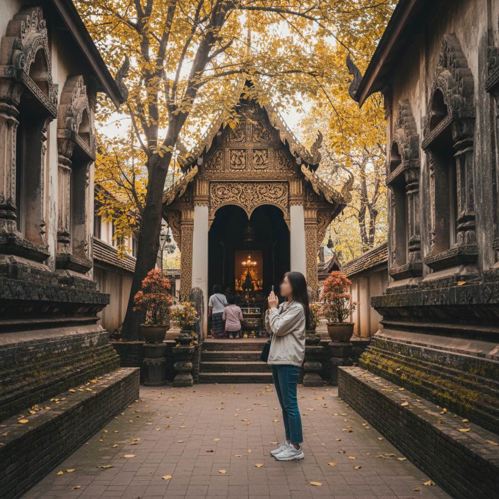 작은 골목에서 발견한 현지 사원