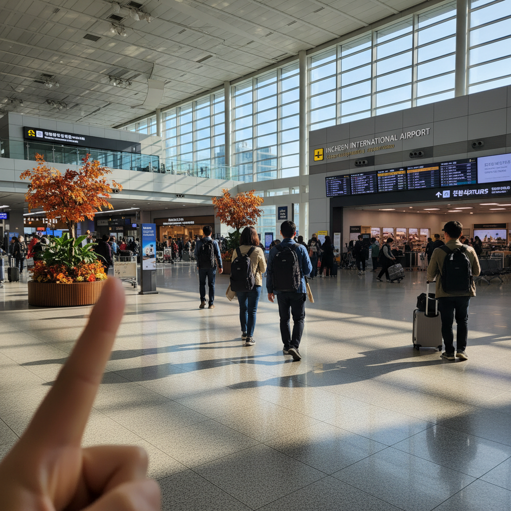 인천공항 출국장 모습