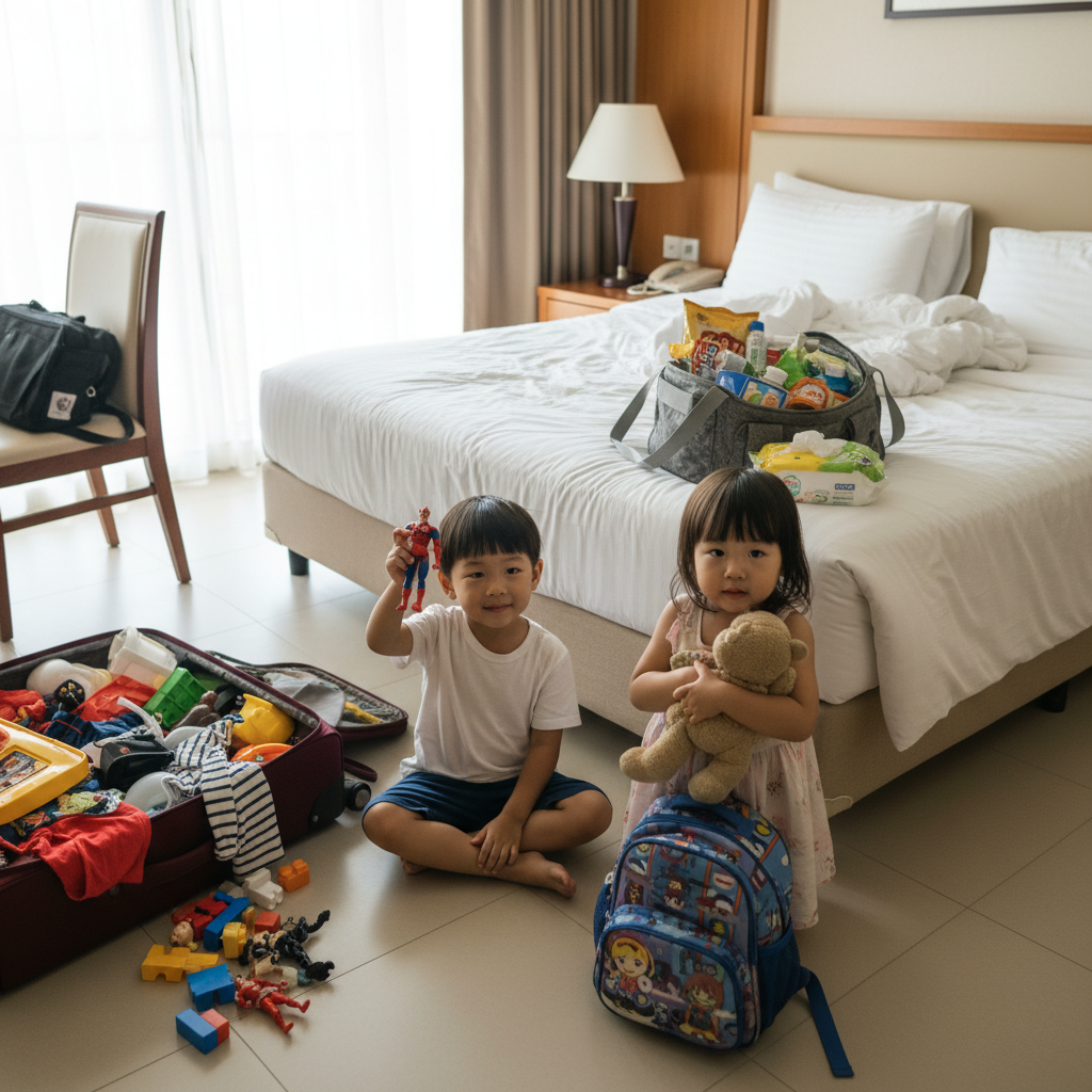 출발 준비하는 아이들 모습