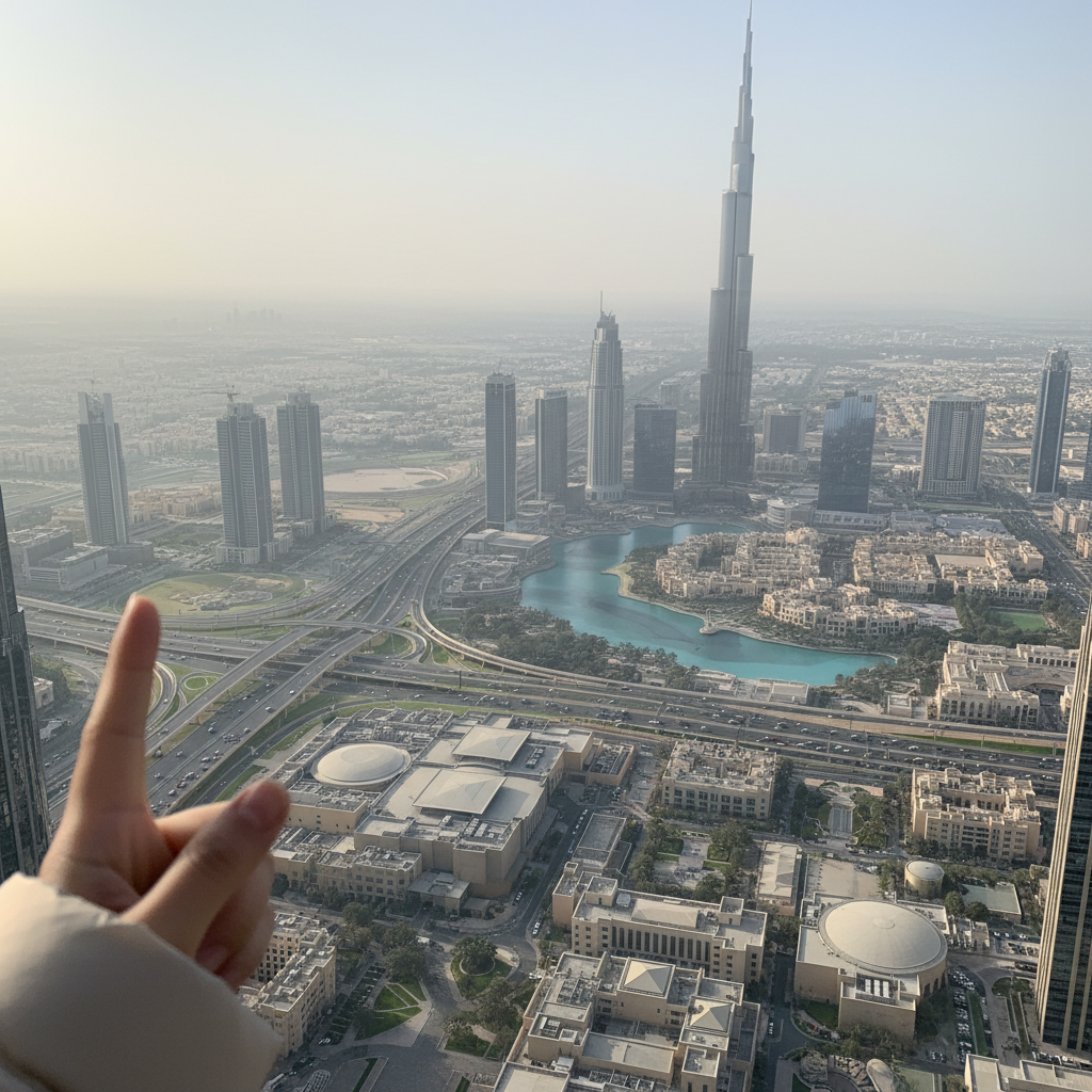 버즈 칼리파 전망대에서 내려다본 두바이 전경