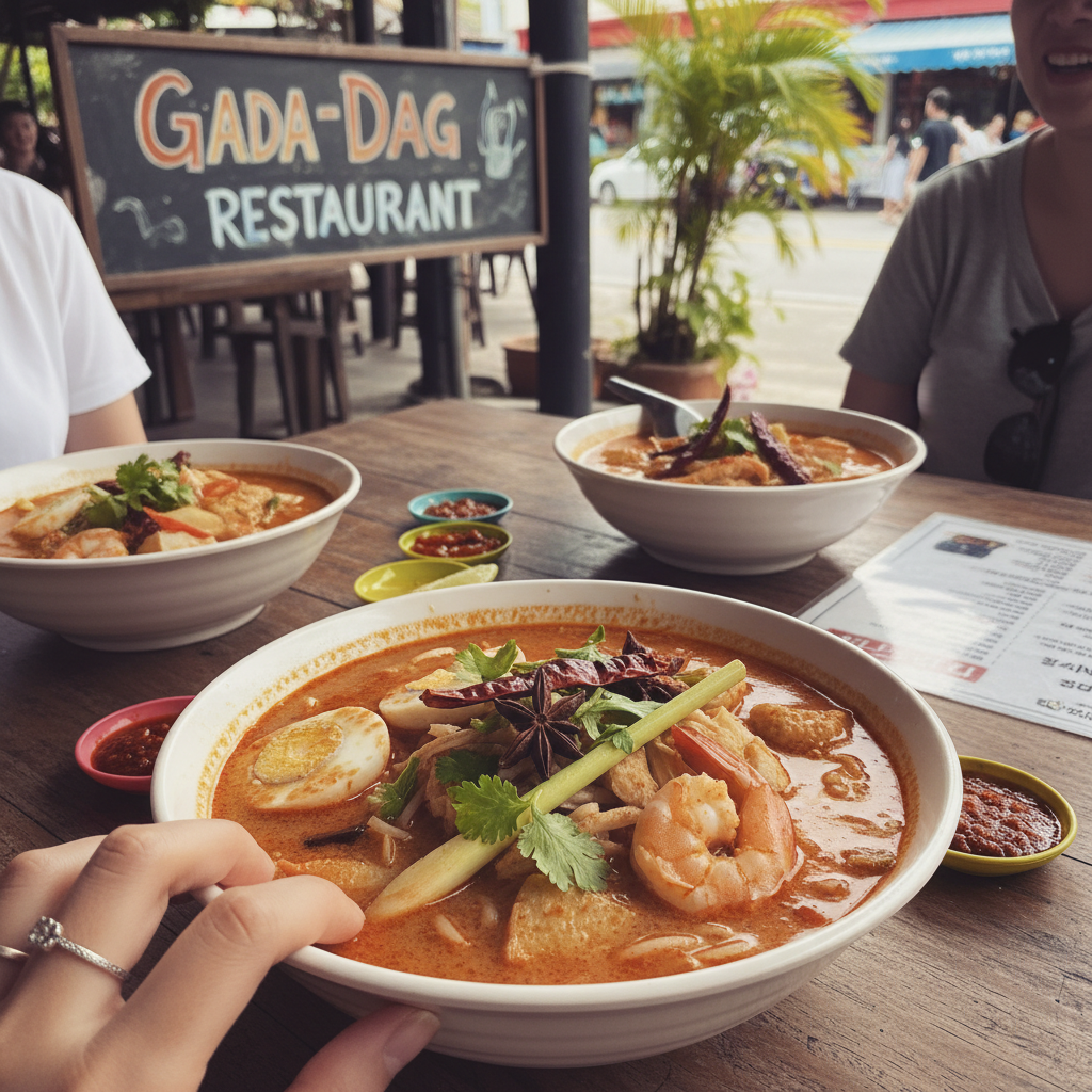 향신료가 가득한 코타키나발루 현지 음식 락사