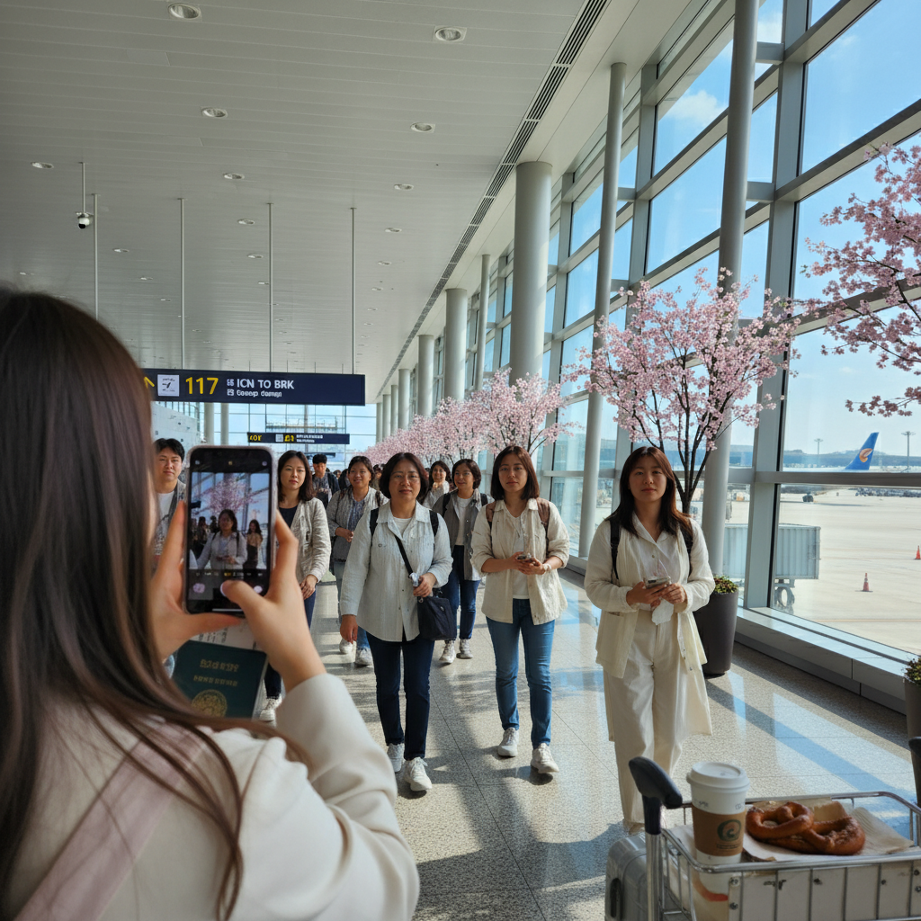 인천공항 출발 모습