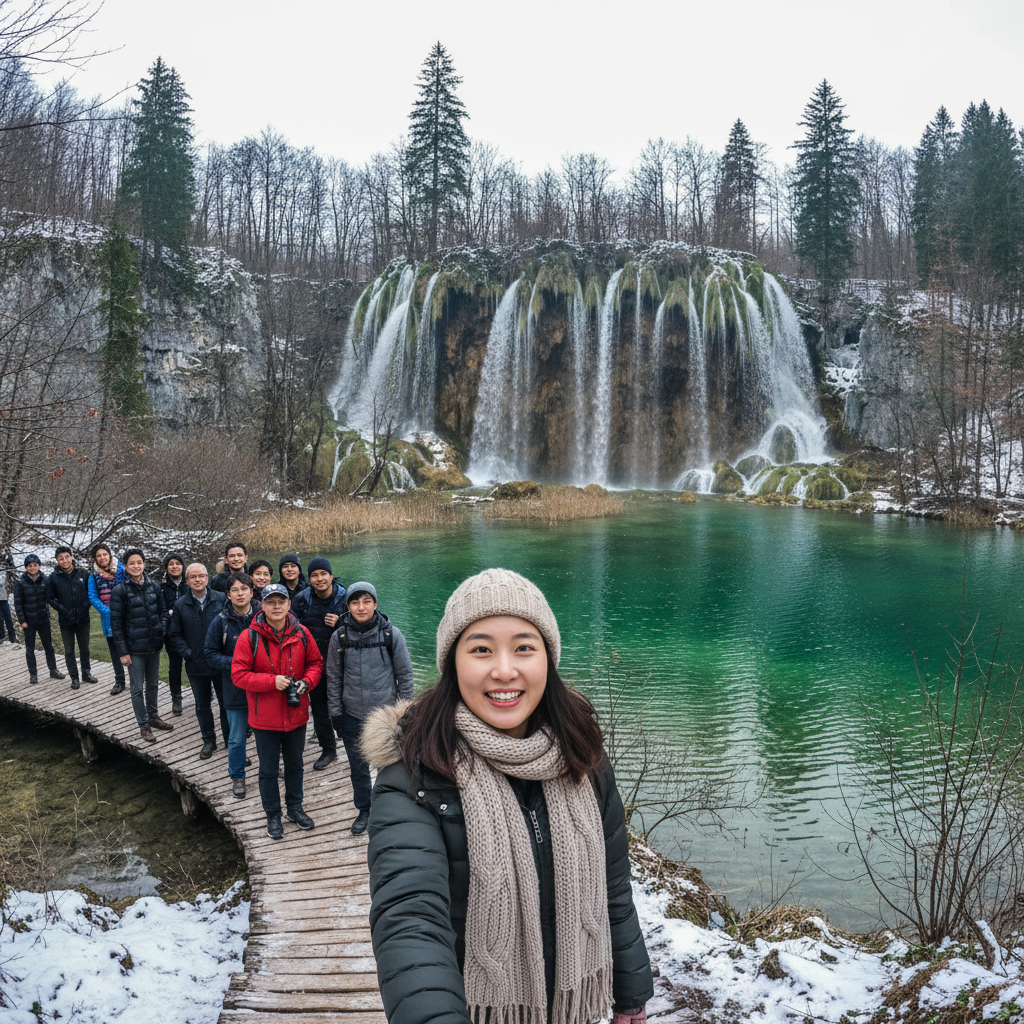 플리트비체 국립공원의 숨겨진 폭포와 에메랄드 호수