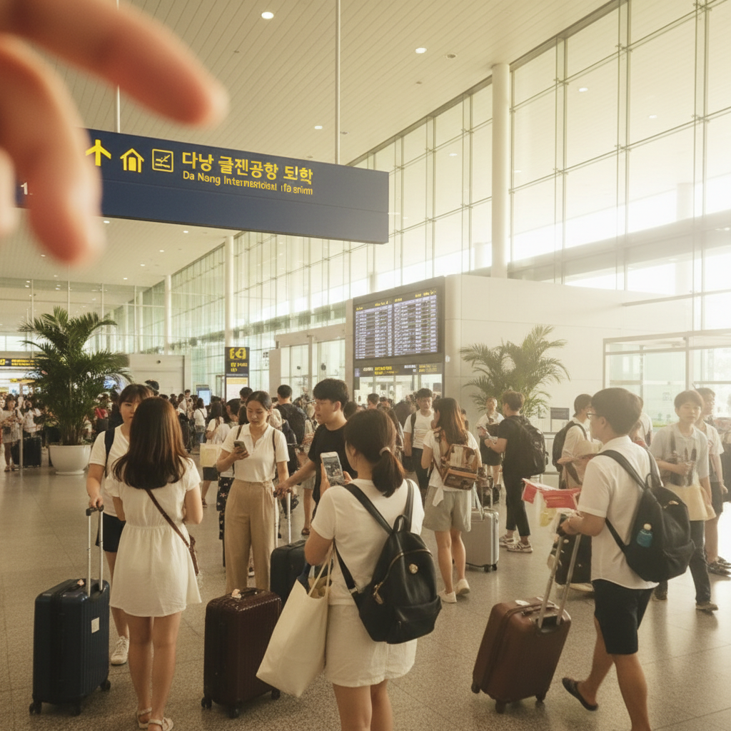 다낭 국제공항 도착 모습