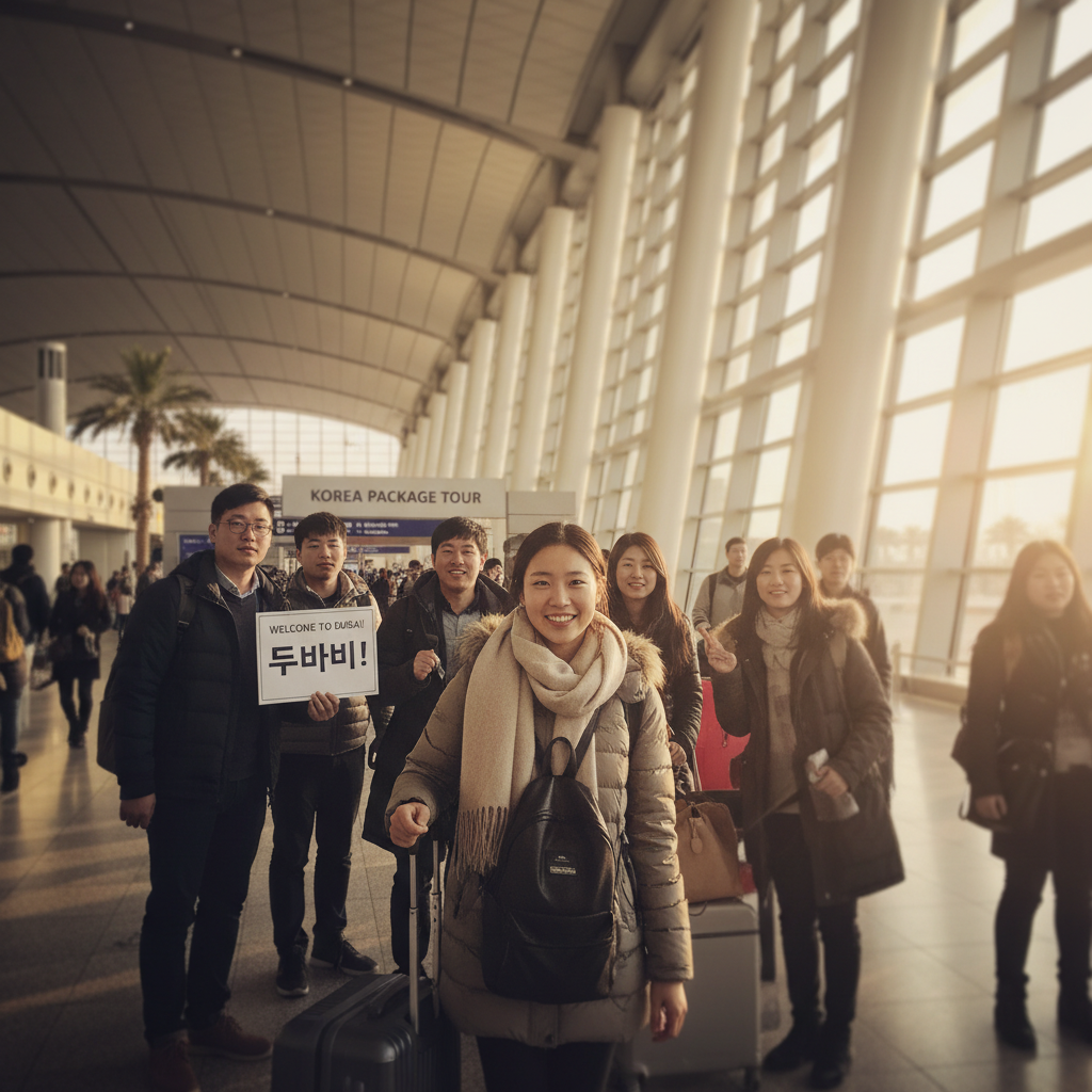 두바이 국제공항 도착 모습