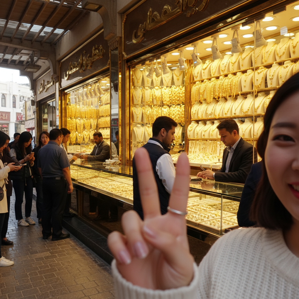 두바이 금시장에서 찍은 사진
