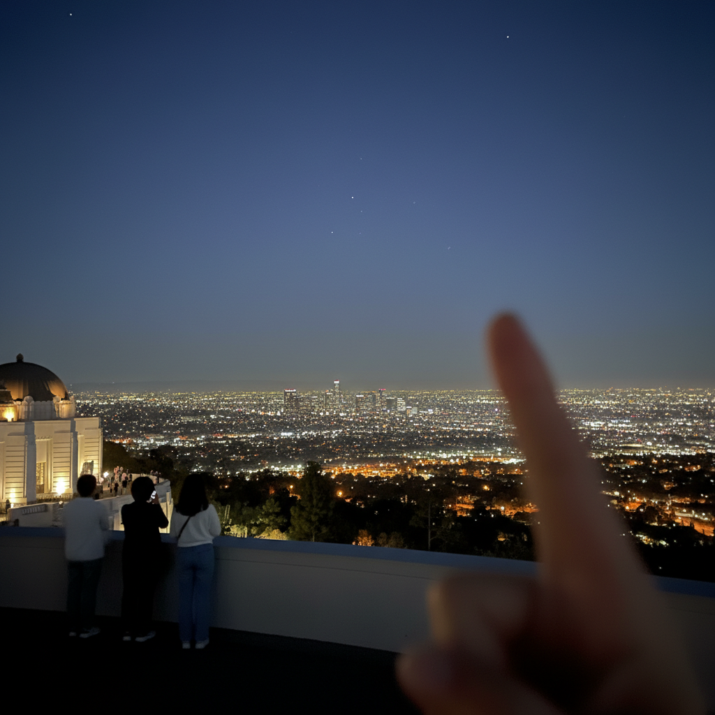 그리피스 천문대에서 바라본 LA의 반짝이는 야경