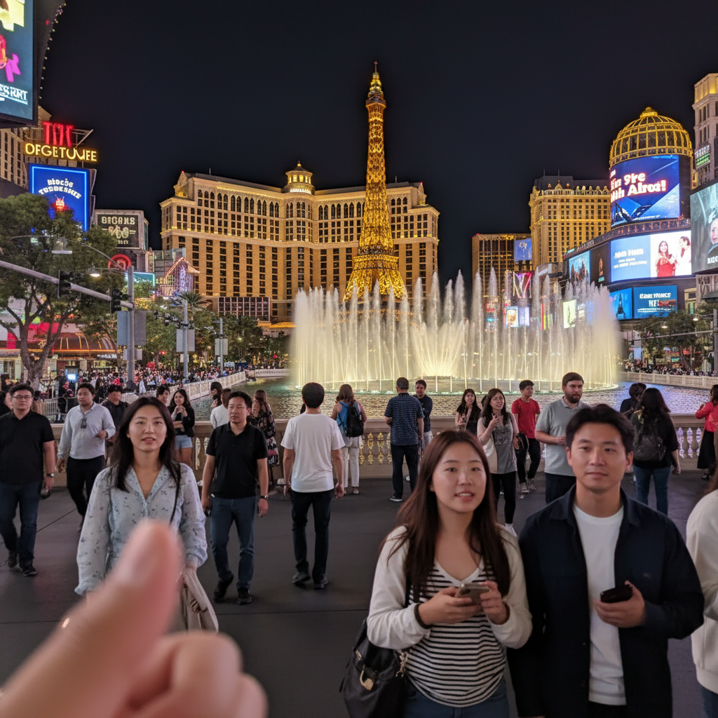 라스베이거스 스트립의 화려한 야경, 벨라지오 분수쇼