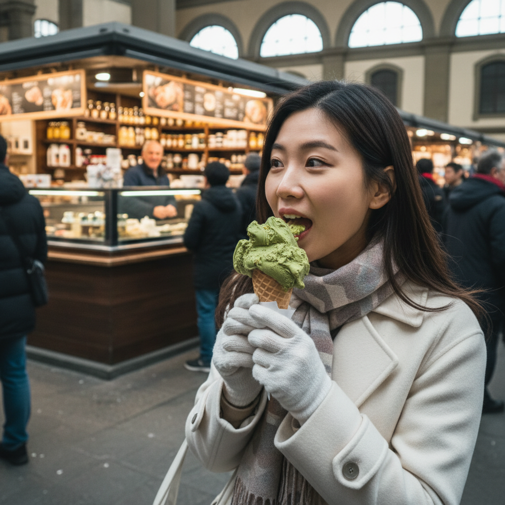 피렌체 중앙시장에서 맛본 젤라또