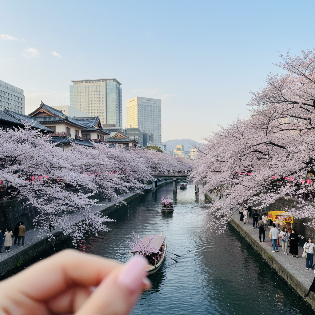 오사카 벚꽃 풍경