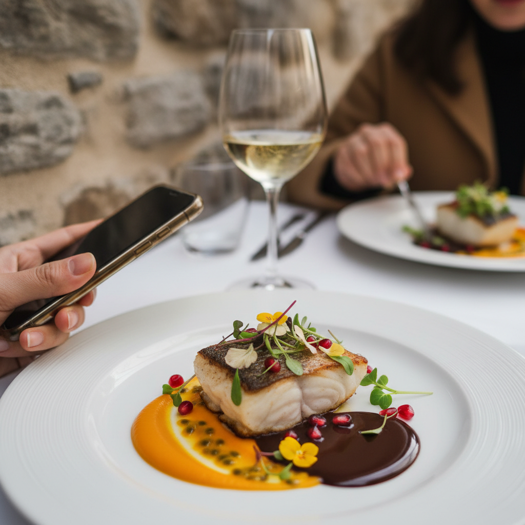 예술 작품처럼 아름다운 플레이팅의 파인다이닝 메인 요리